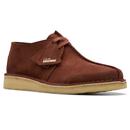 Clarks Originals Desert Trek Suede Shoes in Dark Rust Brown 26177745