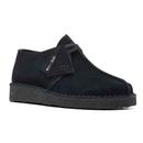 Clarks Originals Women's Desert Trek Suede Shoes in Black 26165566