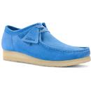 Clarks Originals Men's Wallabee Shoes in Blue Suede 26183800 Main Photo