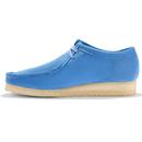 Wallabee Clarks Originals Retro Blue Suede Shoes