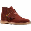 Clarks Originals Stitch Stripe Desert Boot in Rust Brown Suede 26174504