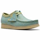 Wallabee Clarks Originals Lime Print Leather Shoes