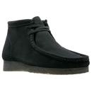 Clarks Originals Wallabee Boots in Black Suede
