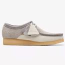 Wallabee Clarks Originals Grey/White Suede Shoes  