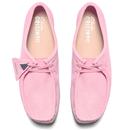 Wallabee Clarks Originals Candy Pink Suede Shoes