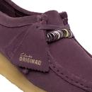 Wallabee Clarks Originals 60s Plum Suede Shoes