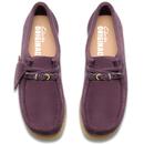 Wallabee Clarks Originals 60s Plum Suede Shoes