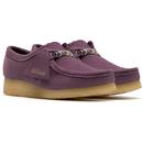Wallabee Clarks Originals 60s Plum Suede Shoes