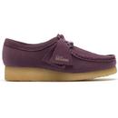 Wallabee Clarks Originals 60s Plum Suede Shoes