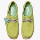 Wallabee Clarks Originals Pale Lime Suede Shoes