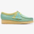 Clarks Originals Wallabee Blue and Lime Print Wallabee Shoes 26175834