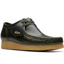 clarks originals mens wallabee originals leather moccasin shoes forest green