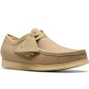 clarks originals mens hainsworth wallabee wool moccasin shoes camel beige