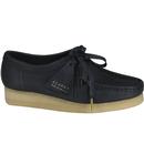 clarks originals womens wallabee leather shoes navy