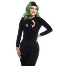 Tracy COLLECTIF Keyhole Vintage 50s Jumper Black