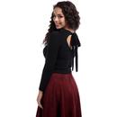 Tracy COLLECTIF Keyhole Vintage 50s Jumper Black