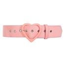 Collectif Retro 1950s Adore Heart Shaped Buckle Belt in Peach