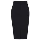 Agatha COLLECTIF Plain 50s Pencil Skirt In Black