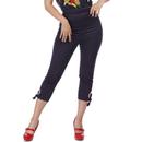 Anna COLLECTIF Retro 50s Cropped Capris in Navy