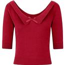 Collectif Babette Bardot Jumper in Wine Red