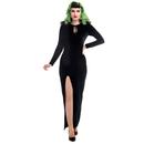 Collectif Retro Velvet Maxi Dress Bila Black Model