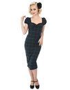 Mimi COLLECTIF 50s Blackwatch Tartan Pencil Dress