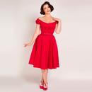 Blanche COLLECTIF Retro Vintage Swing Dress in Red