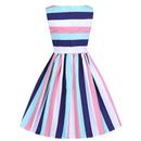 Candice COLLECTIF Retro Seaside Stripe Swing Dress