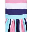 Candice COLLECTIF Retro Seaside Stripe Swing Dress