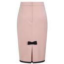Candy COLLECTIF Vintage Pastel Pink Pencil Skirt
