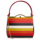 Carrie COLLECTIF Vintage 50s Style Striped Handbag