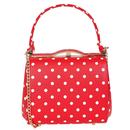 Collectif Retro Carrie Vintage Handbag in Red and White POlka Dot