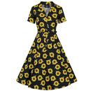 Caterina COLLECTIF Sunflower 40s Swing Dress