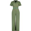 COLLECTIF Caterina Vintage Jumpsuit Green