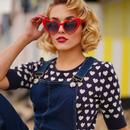 Chrissie COLLECTIF Retro 50s Heart Knitted Top N