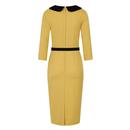 Christine COLLECTIF 1950s Pencil Dress In Mustard