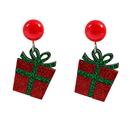 Collectif Retro Christmas Presents Gifts Earrings in red