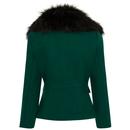 Cora COLLETIF Retro 50s Faux Fur Collar Jacket