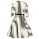Darcey COLLECTIF Retro Ghost Stripes Swing Dress