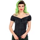 Dolores COLLECTIF Vintage Blackwatch Tartan Top