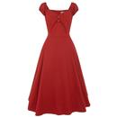 Dolores COLLECTIF Vintage 1950s Doll Dress (Red)	
