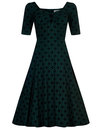 Dolores COLLECTIF Half Sleeve Brocade Doll Dress