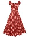 Collectif Retro Vintage Dolores Doll Dress Red Dot