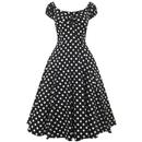 Dolores COLLECTIF 1950s Black Polka Dot Doll Dress