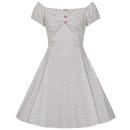 Collectif Mini Dolores Retro 50s Love Heart Doll Dress in White