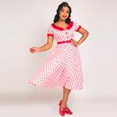 Dora COLLECTIF Retro 50s Polka Dot Swing Dress 