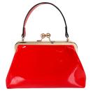 Collectif Retro 1960s style Patent Doris Handbag in Red