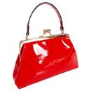 Doris COLLECTIF Retro 1960s Patent Handbag in Red