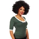 Freya COLLECTIF Vintage Knitted Bow Top GREEN