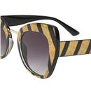 Jackie COLLECTIF Stripe Vintage Cat-Eye Sunglasses